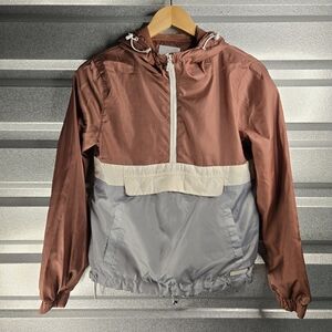 WT02 Windbreaker Pullover – Rose & Gray – Small
